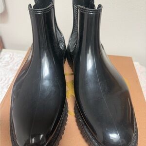Michael Kors Woman’s Glossy Black Chelsea Ankle Rain Booties